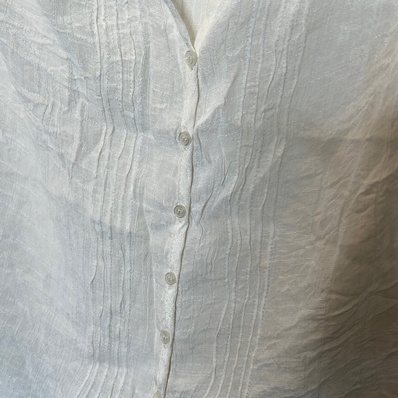 JUNIORS Mudd ivory blouse size M - Picture 4 of 9